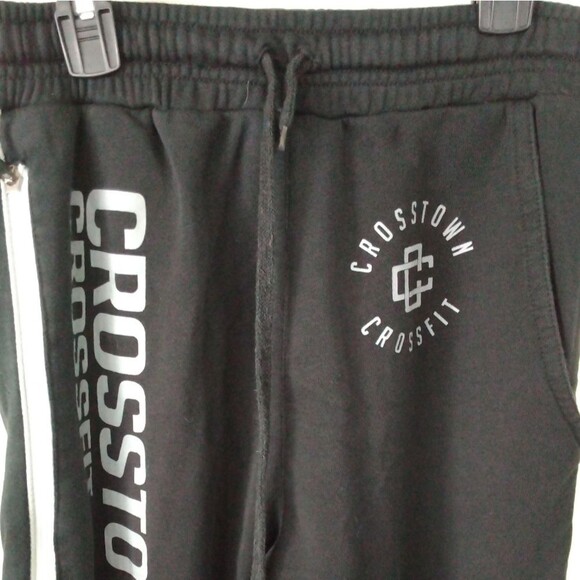 CrossFit Workout Pants sz M with zippered pockets Black/White - Picture 4 of 6